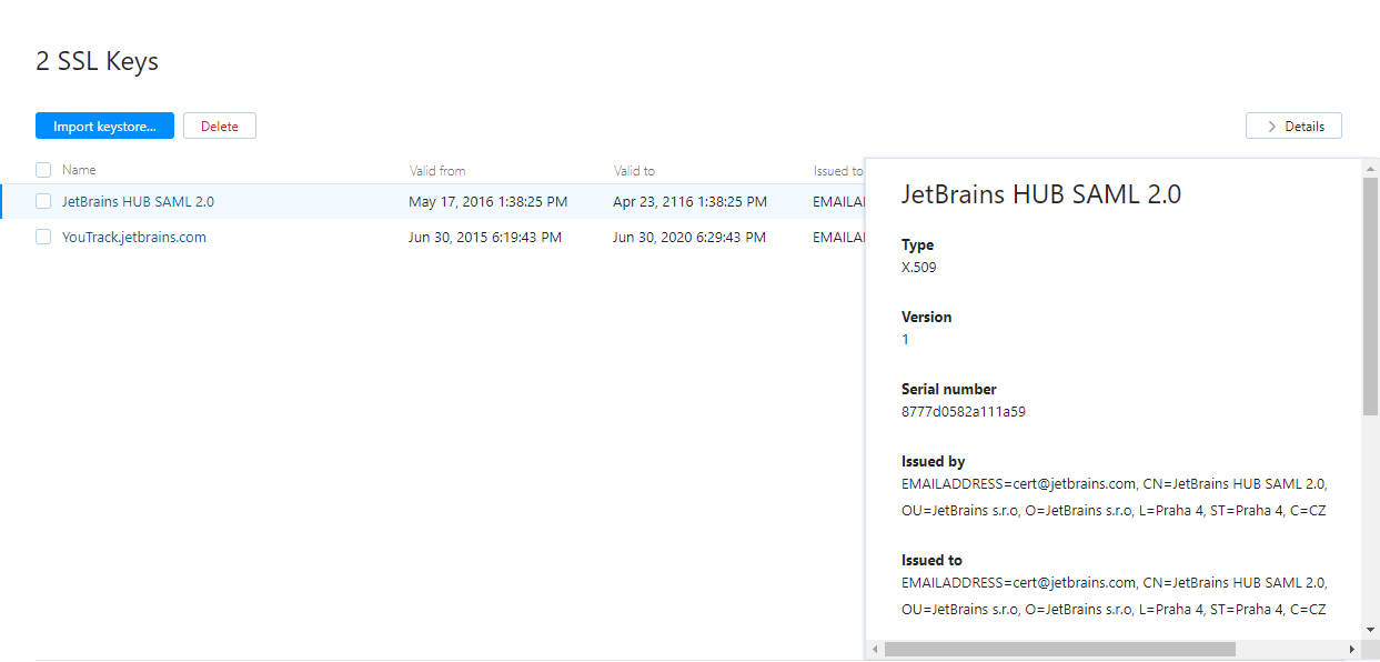SSL keystores SSL keystores