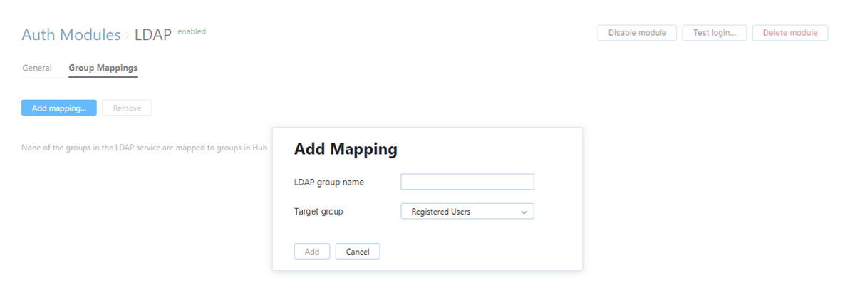 add LDAP group mapping add LDAP group mapping