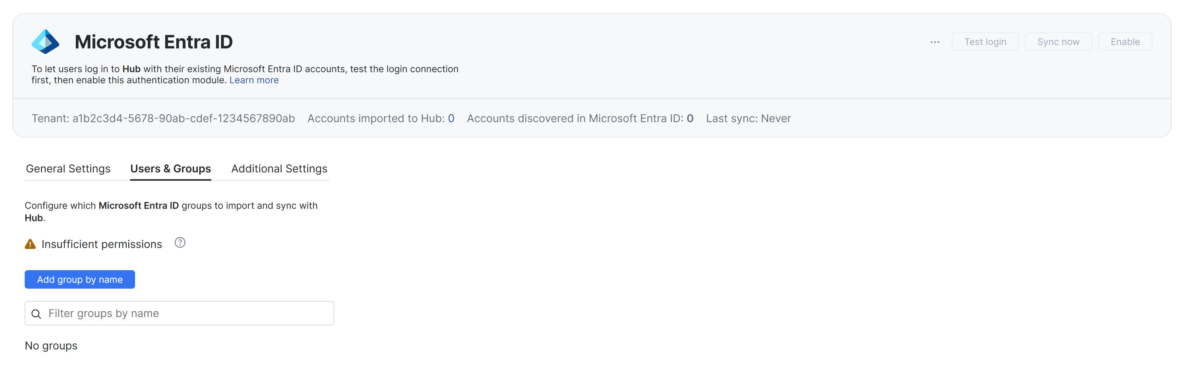 The Users and Groups tab The Users and Groups tab