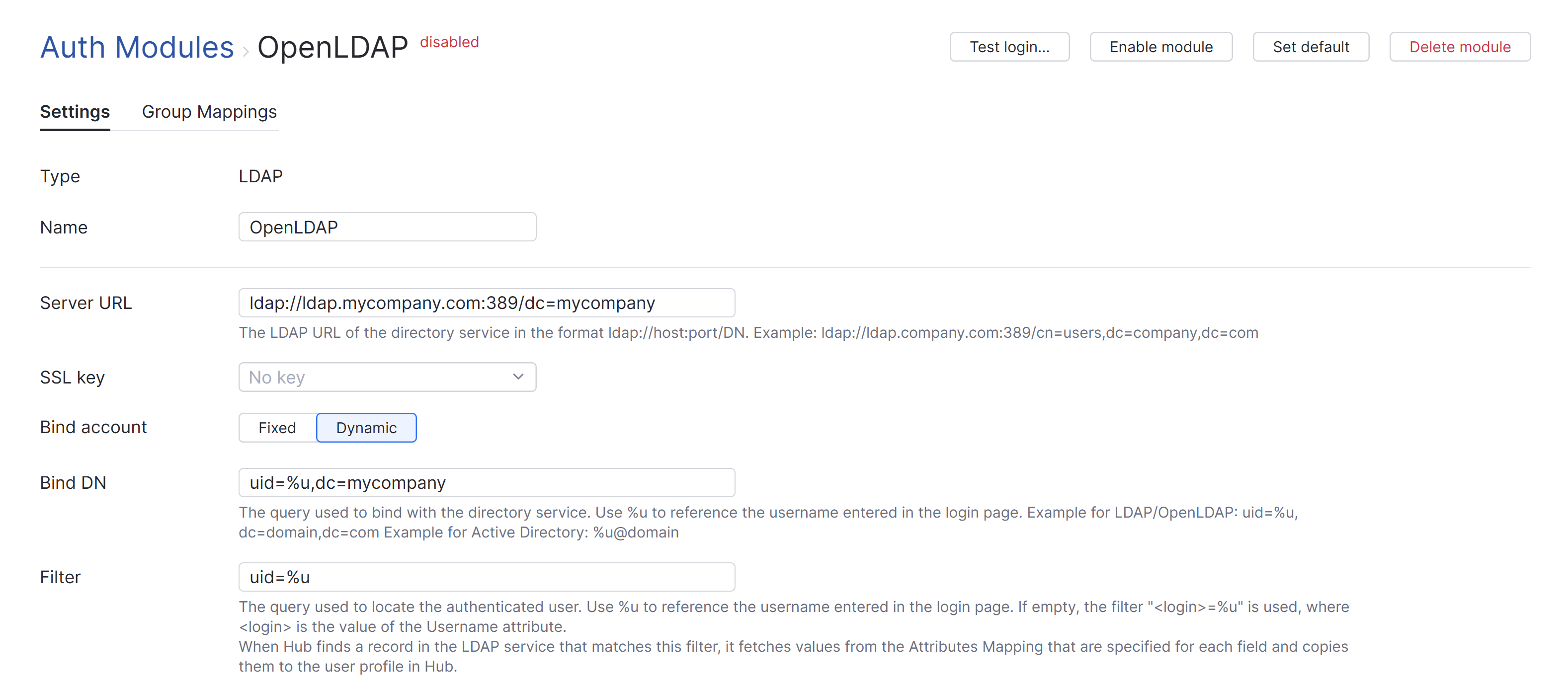Open ldap auth module Open ldap auth module