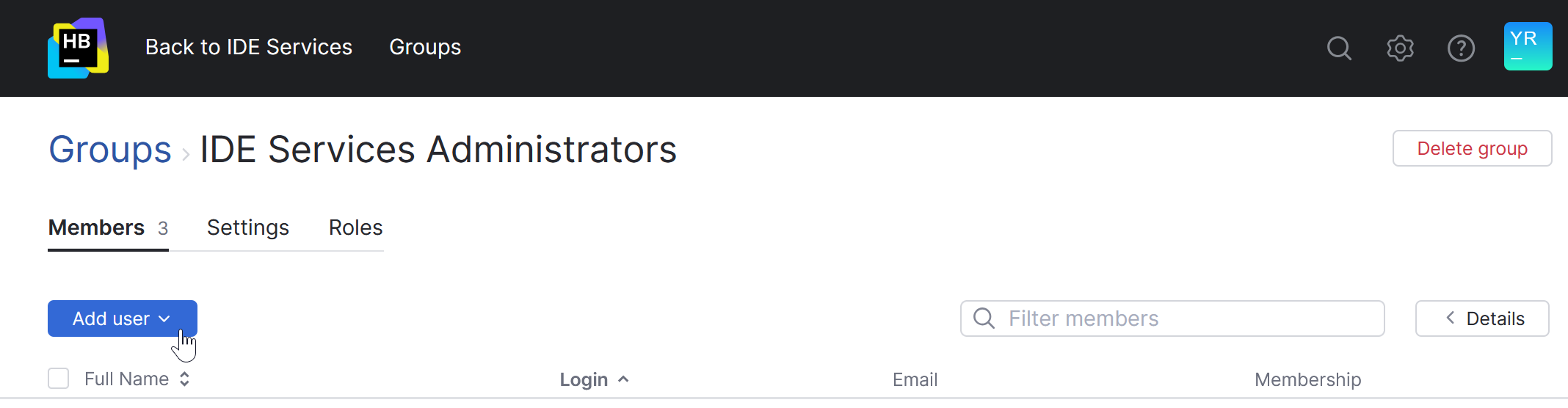 Hub Add User To Admin Group