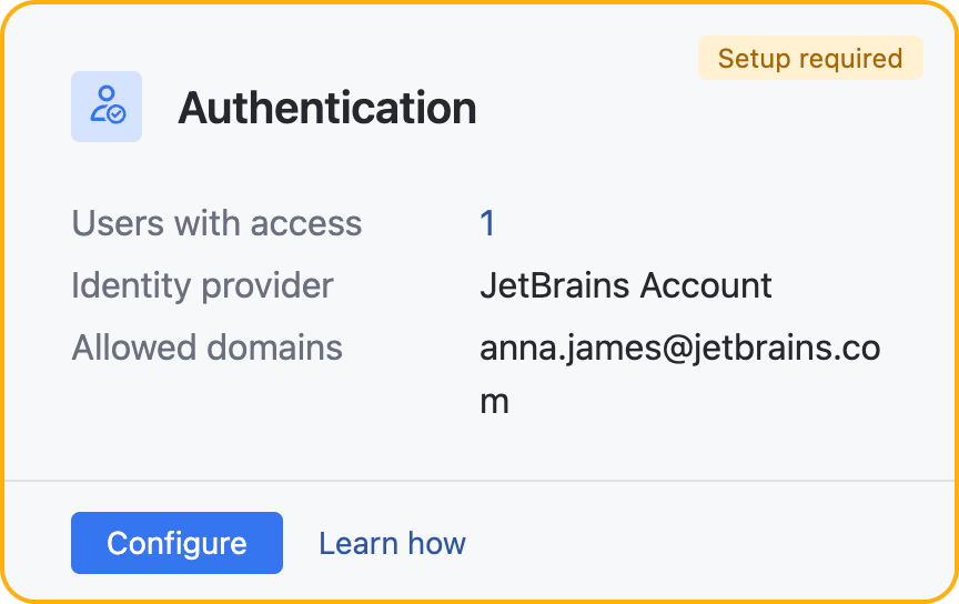 the Authentication widget