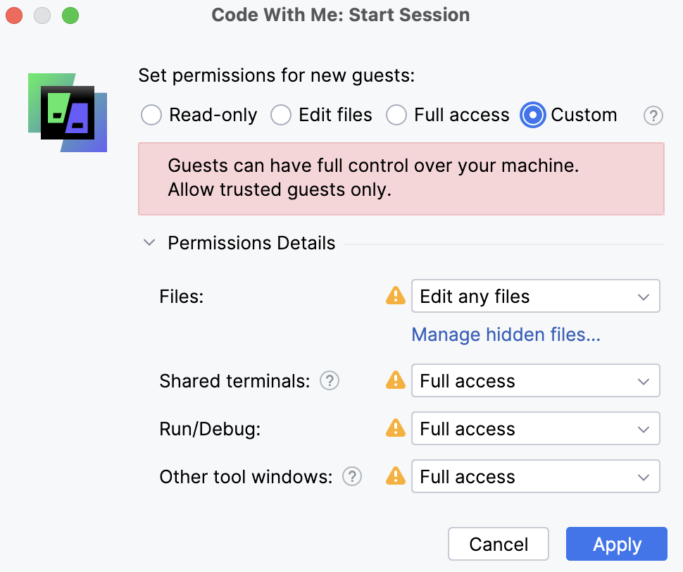 Custom permissions