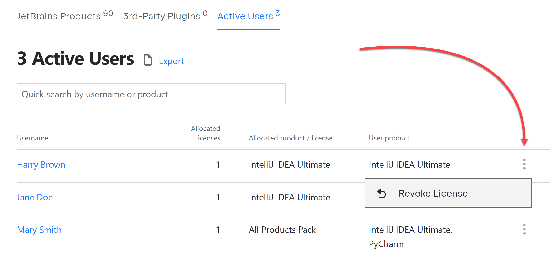 The manual revocation button in IDE Services interface