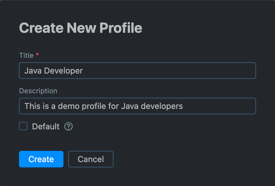 Profiles | IDE Services Cloud Documentation