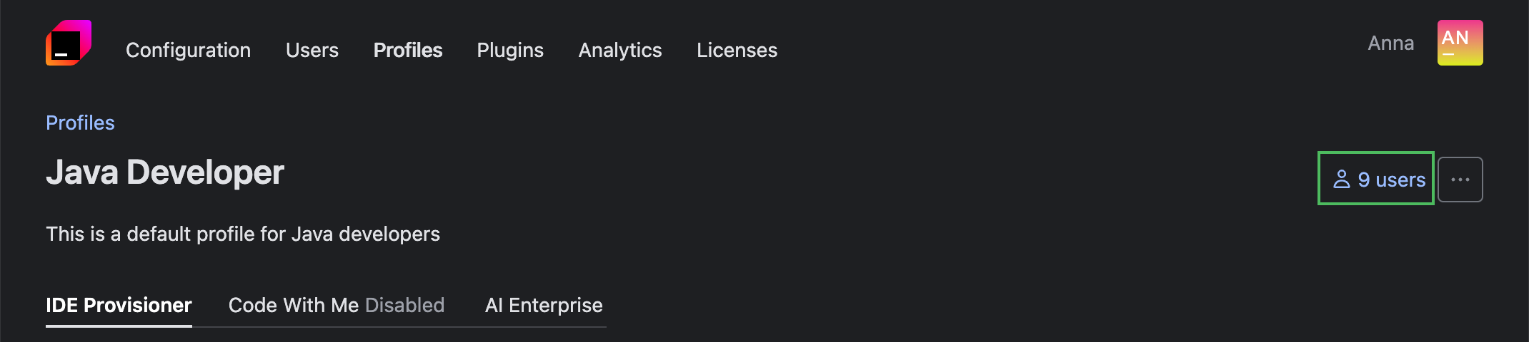 Profiles | IDE Services Cloud Documentation