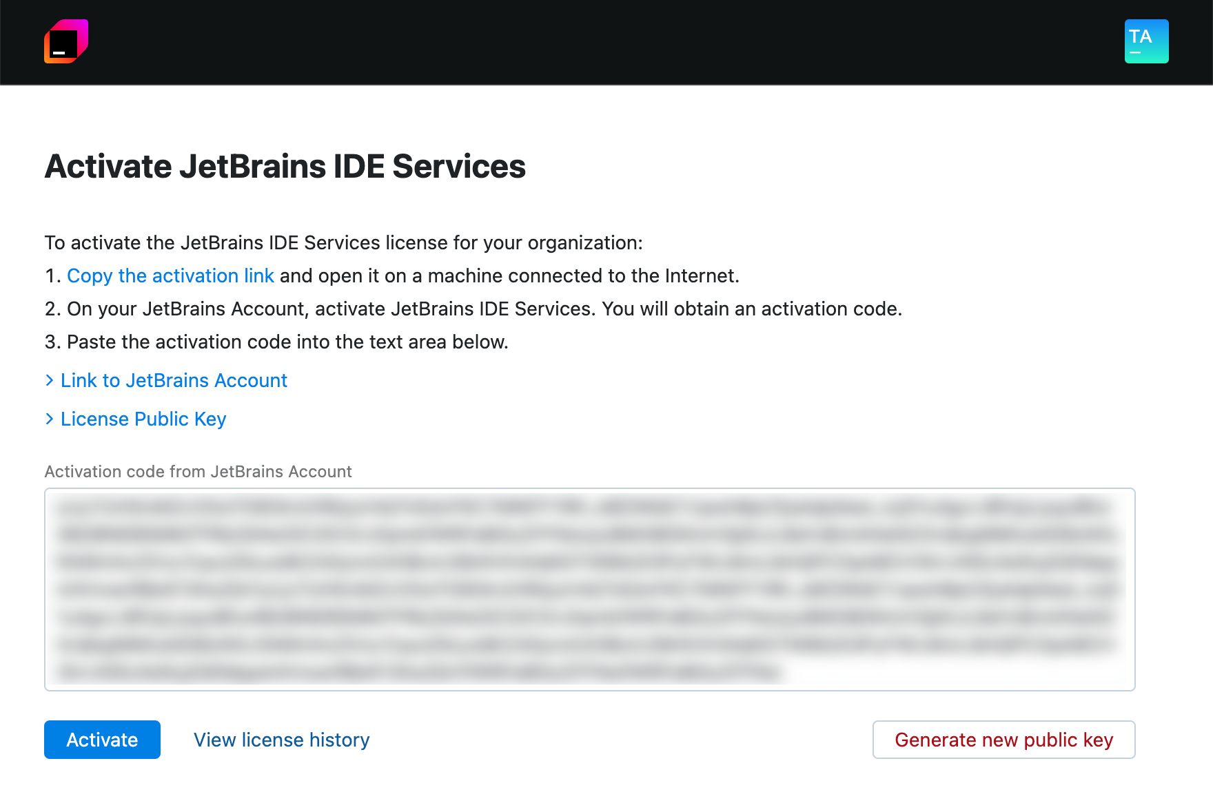Activate IDE Services