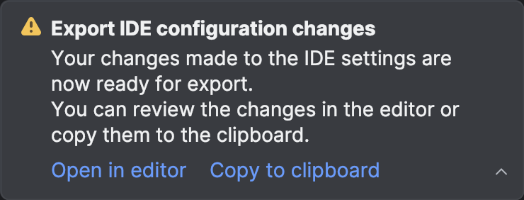 Export IDE settings. Step 3