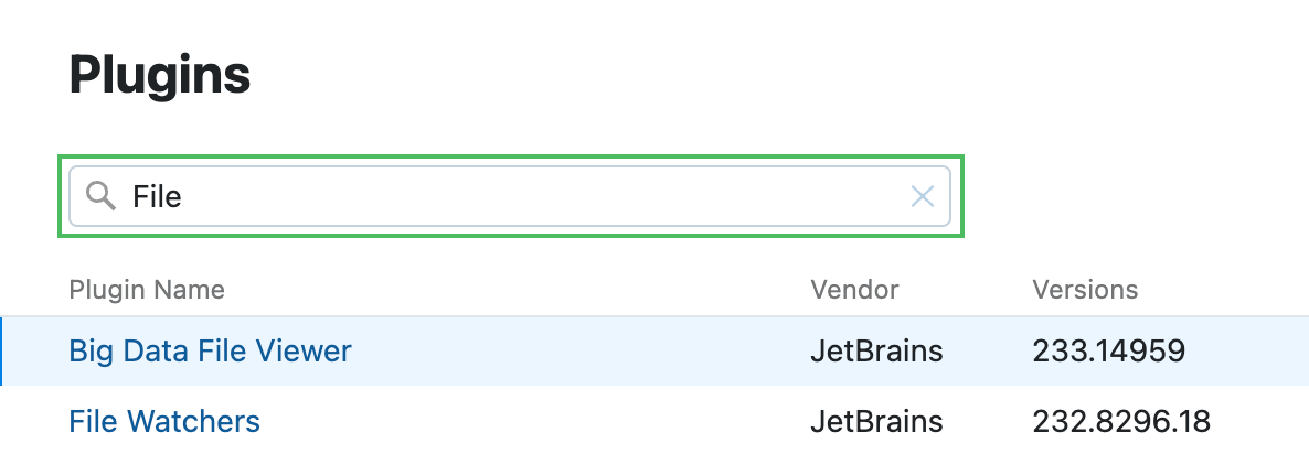Search for plugins