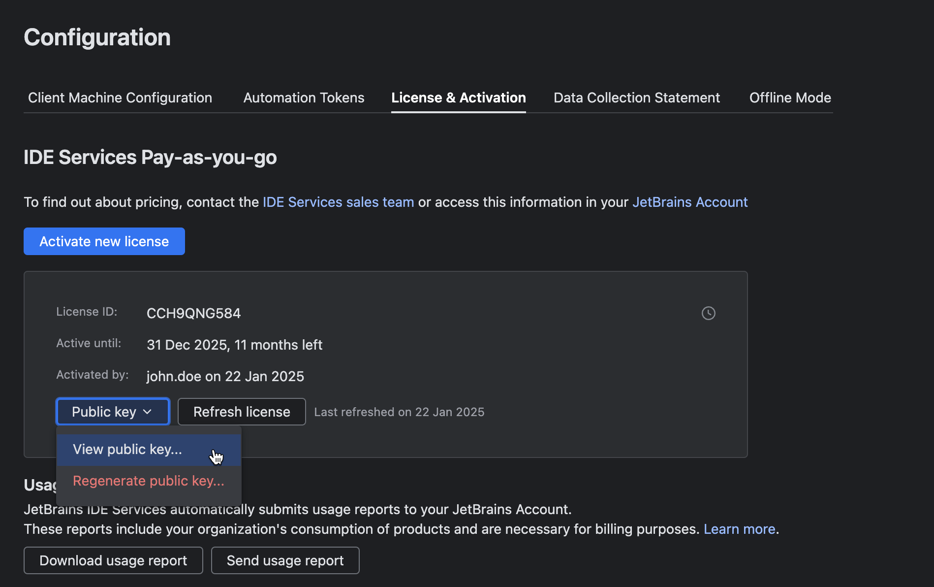 Activate IDE Services | IDE Services Documentation