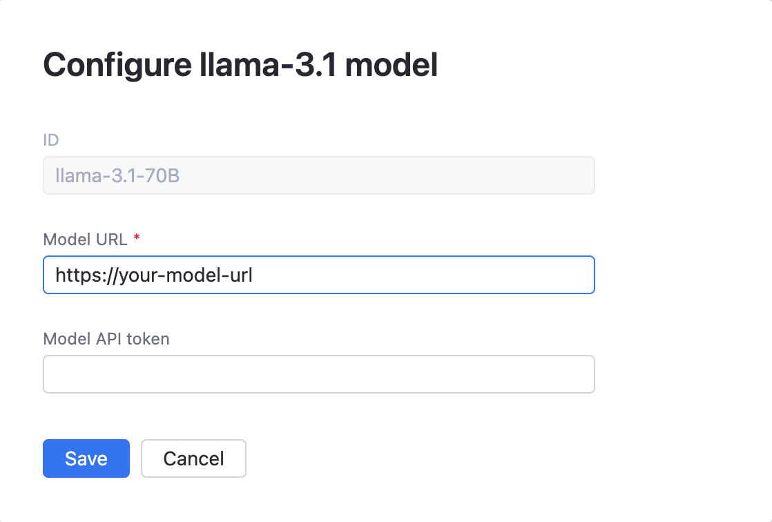 Configure the Llama model