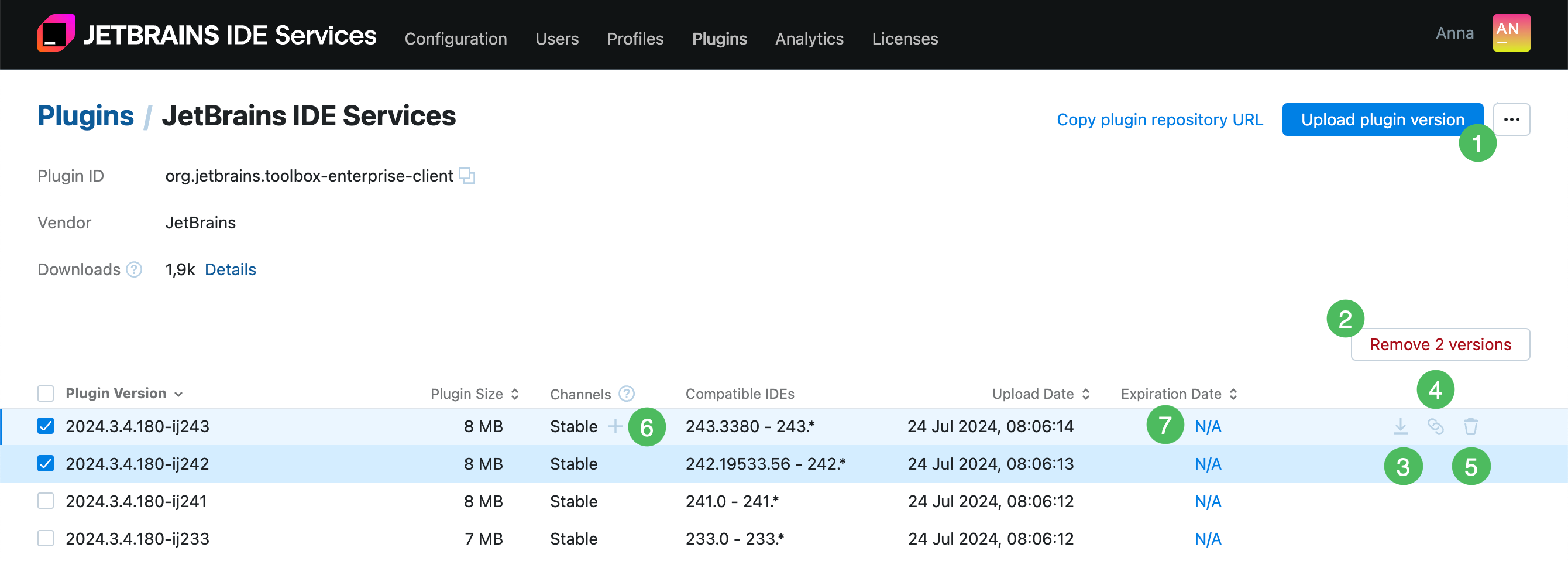 Manage plugin versions Manage plugin versions