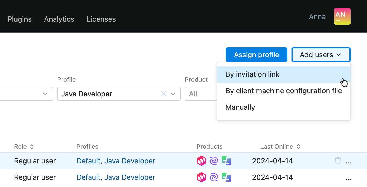 Add users via an invitation link Add users via an invitation link