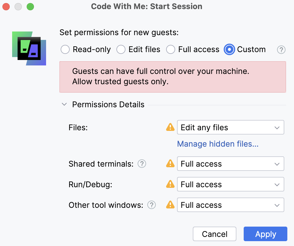 Custom permissions Custom permissions
