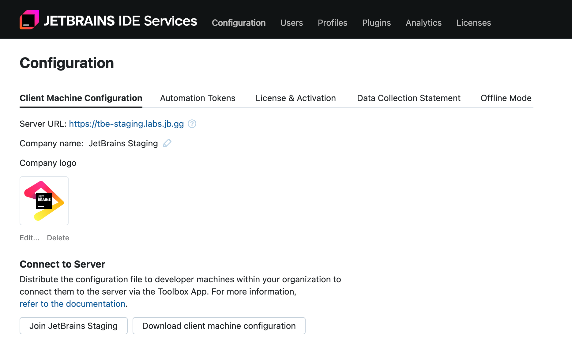 Client configuration Client configuration