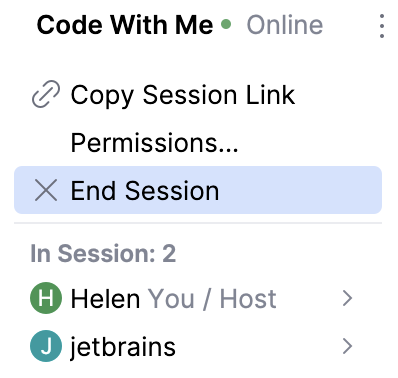 End Session End Session