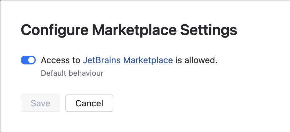 Access to JetBrains Marketplace is allowed Access to JetBrains Marketplace is allowed