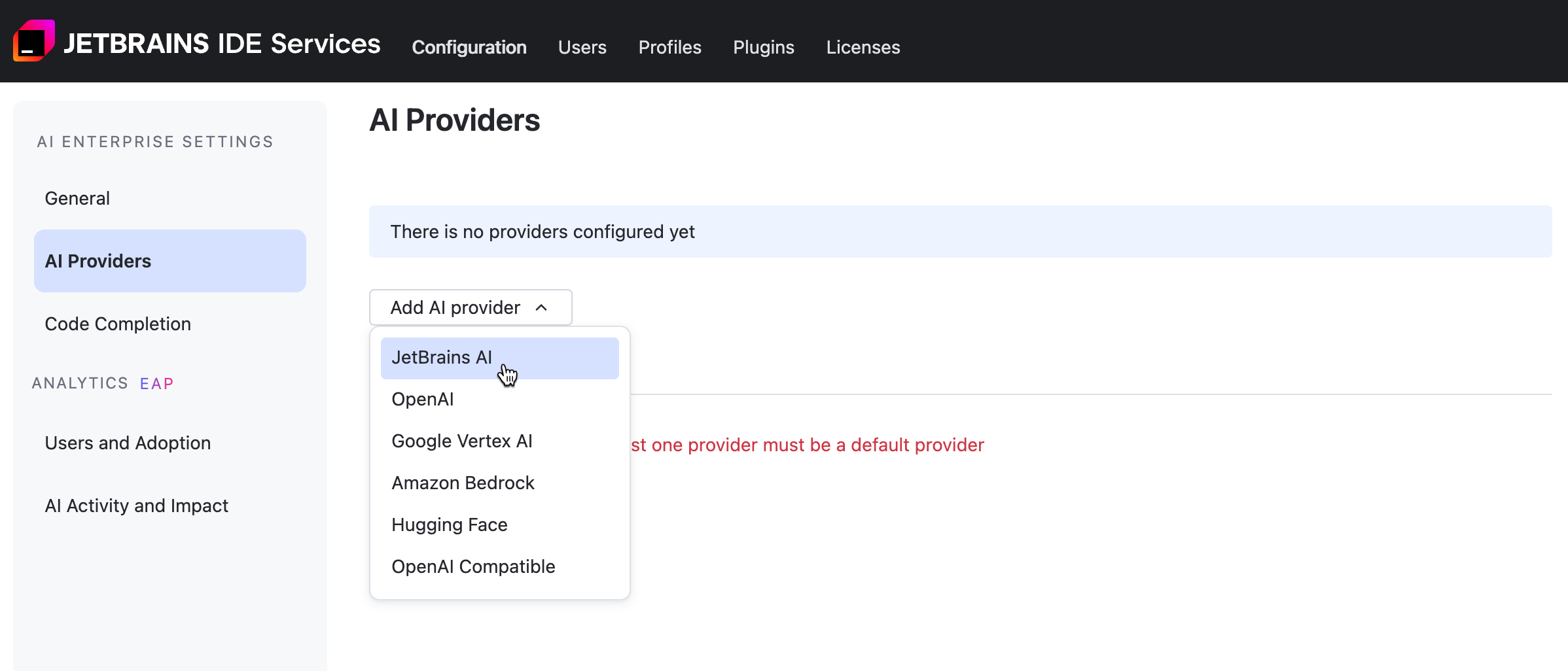 Configure JetBrains AI Configure JetBrains AI