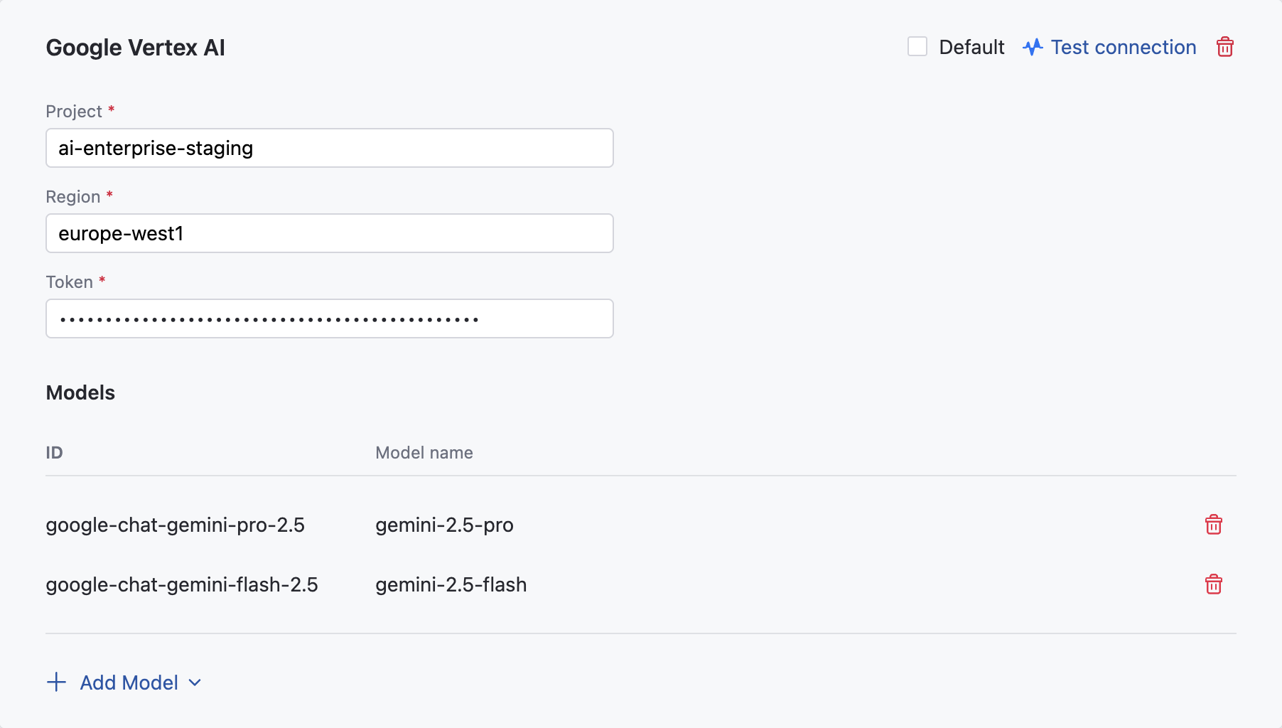 Configure Google Vertex AI Configure Google Vertex AI