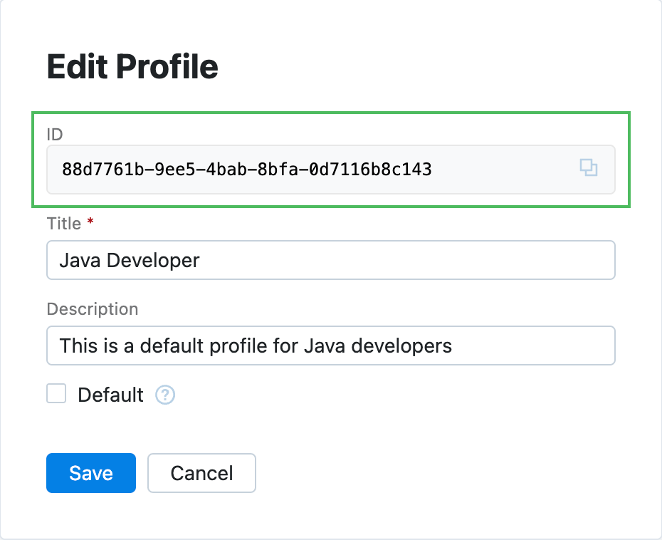 Edit a profile Edit a profile