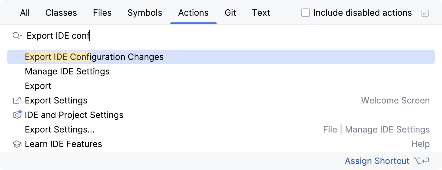 Collect Values of Settings Collect Values of Settings