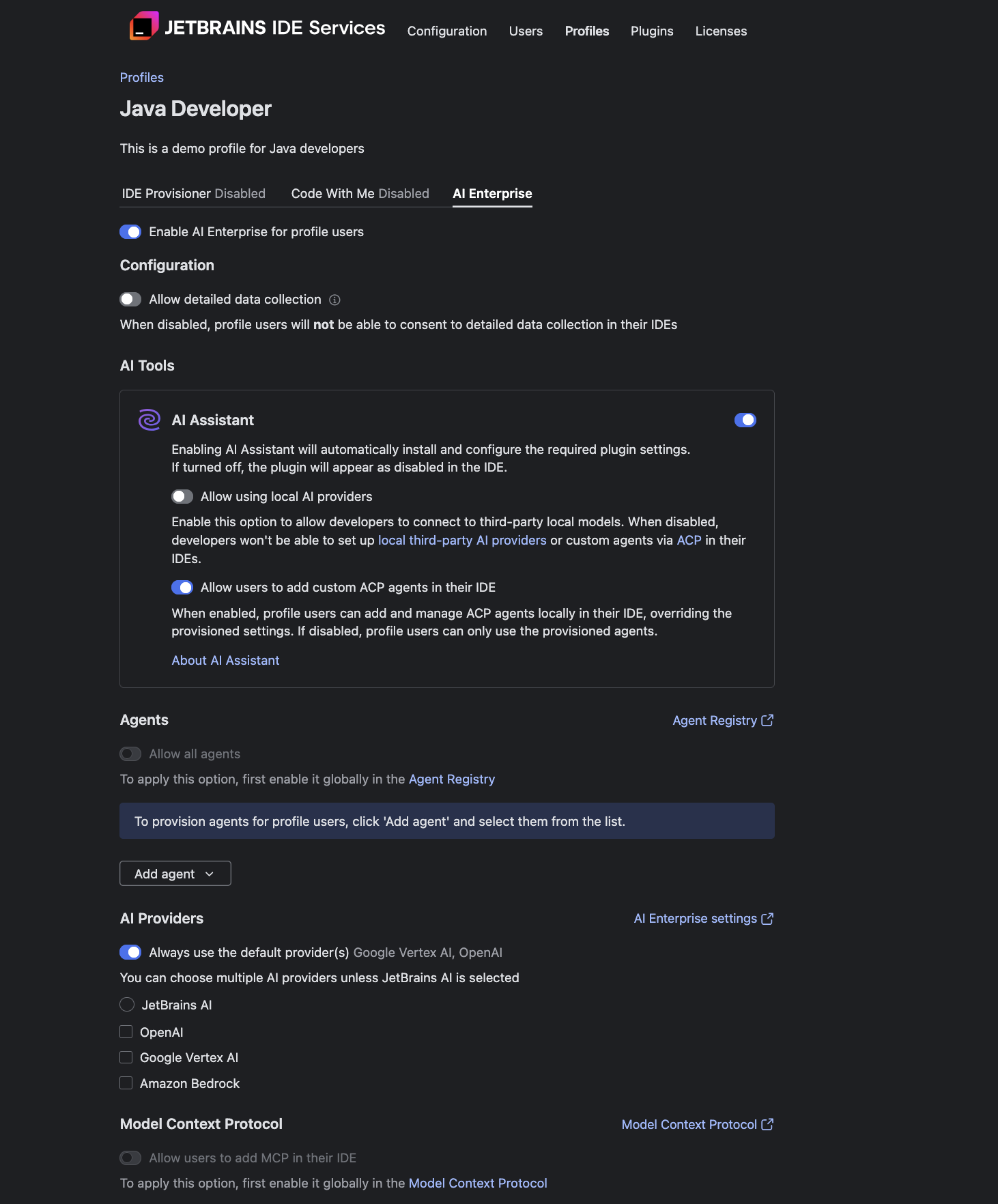 Profiles | IDE Services Documentation