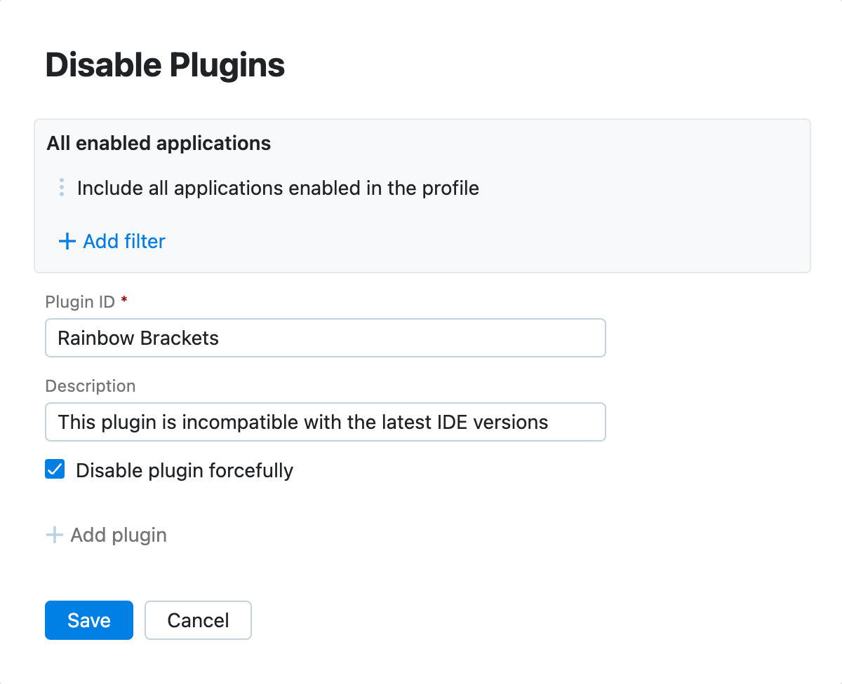 Disable a plugin