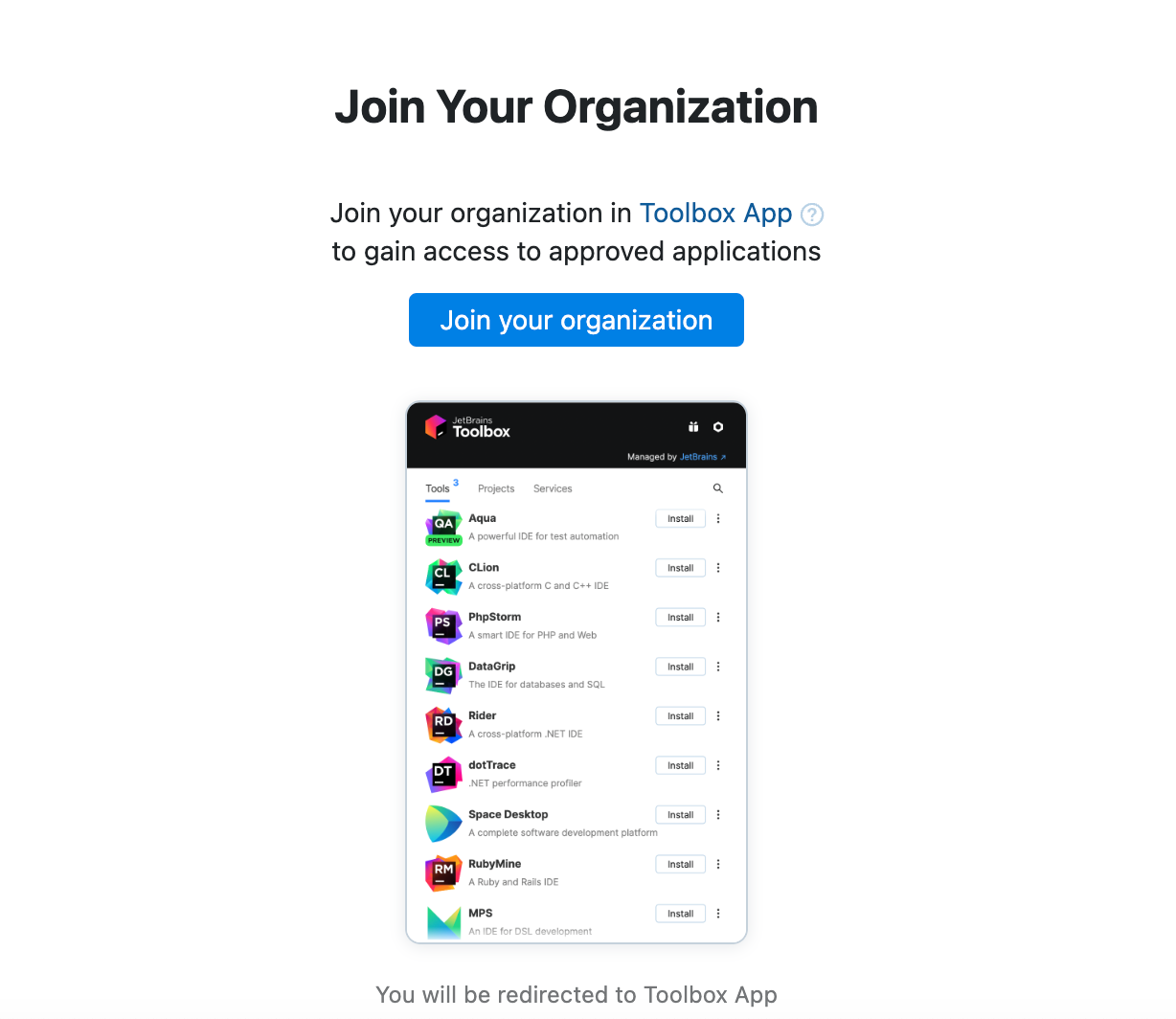 Join a demo organization