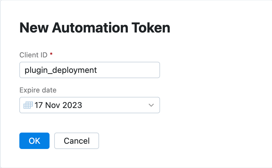 New automation token