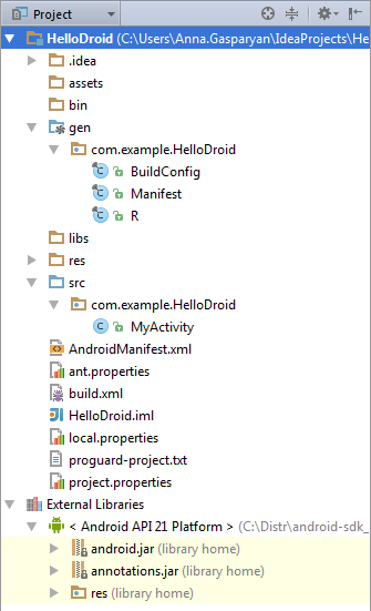 AndroidProjectStructure