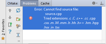 CMake_toolwindowProblems