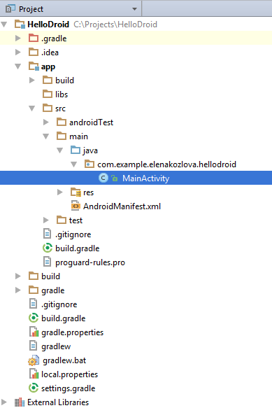 AndroidProjectStructure