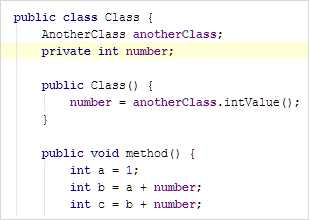 IntroduceField Java InPlace Result