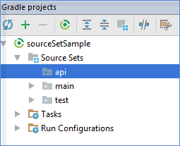 gradle source sets tool window