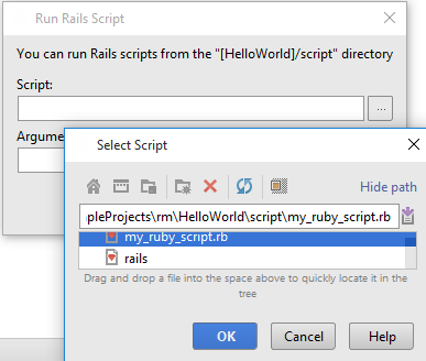 ruby runRailsScript