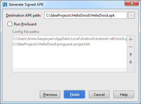 android apk wizard step3