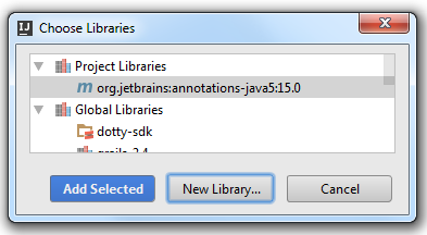 annotations choose libraries