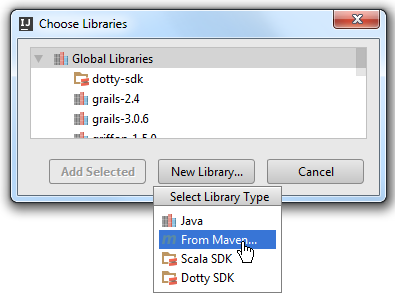 annotations select library type