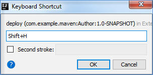 maven keyboard shortcut dialog
