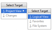 MPS: Select Target popup