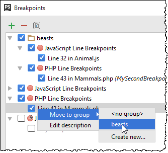 ps move breakpoint to existing group