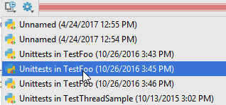 py test junit import test results pop up menu
