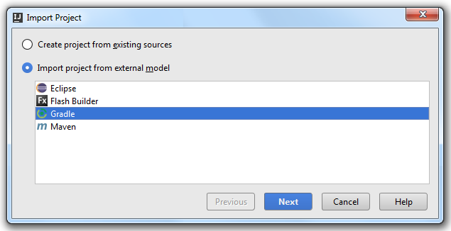 Import Android Gradle Project step2