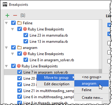 rm move breakpoint to existing group