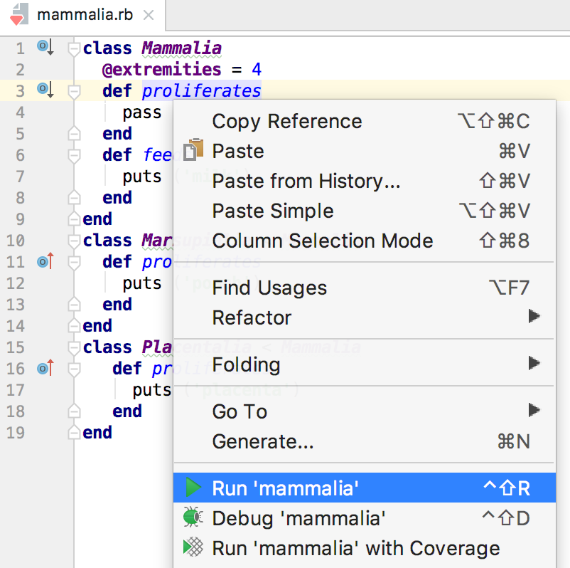rm run context menu