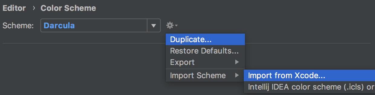 AppCode Import Color from Xcode