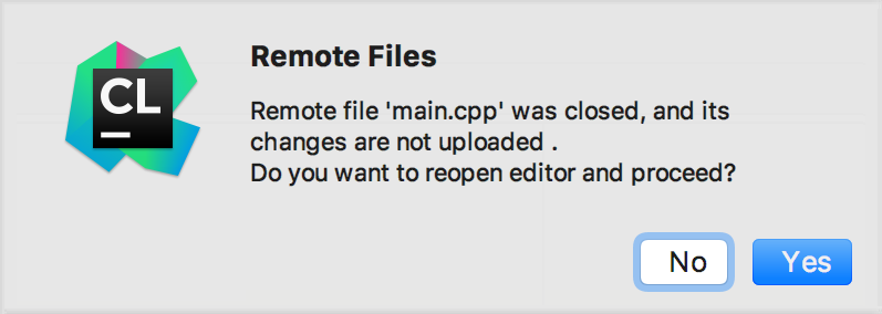 cl remote file unsaved