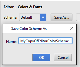 copy editor color scheme