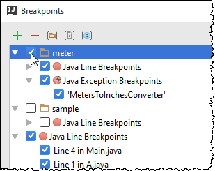 ij toggle group of breakpoints
