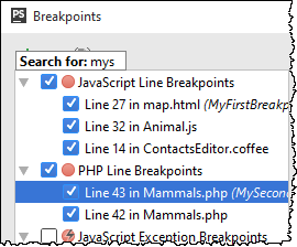 ps breakpoint search